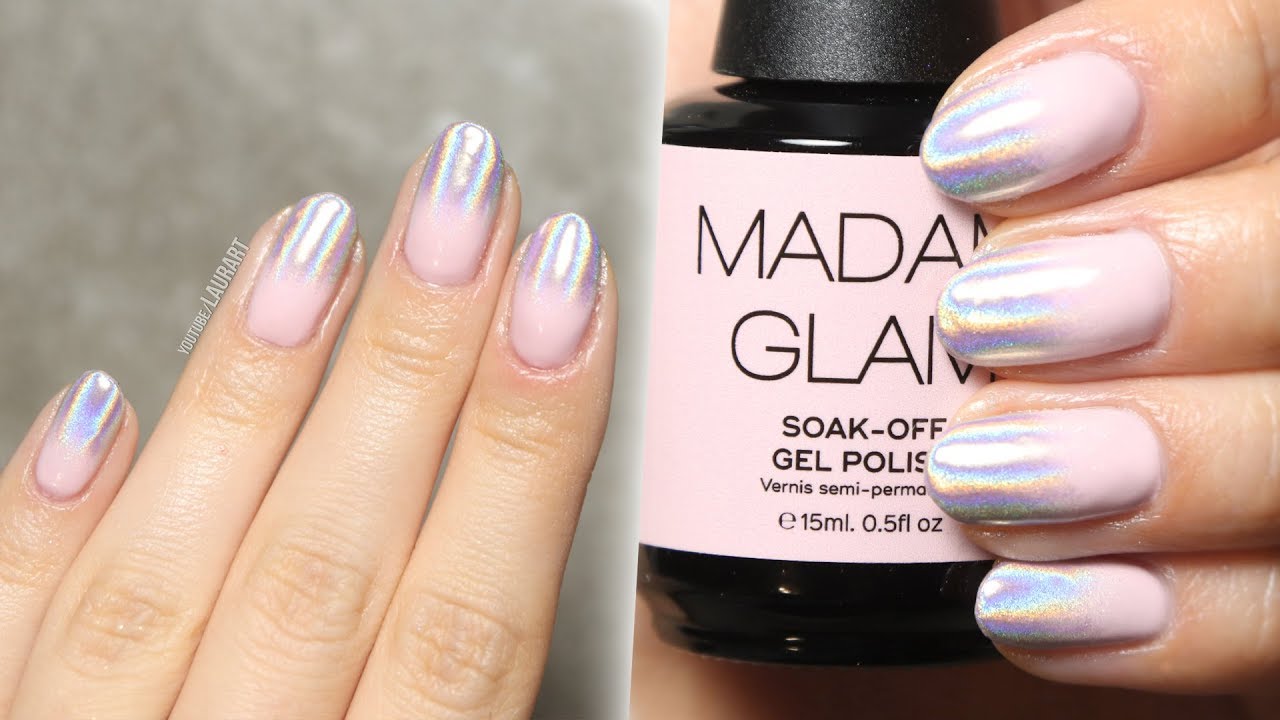 💿 Holo Ombre Nails!  w/ Madam Glam Powder and Gels