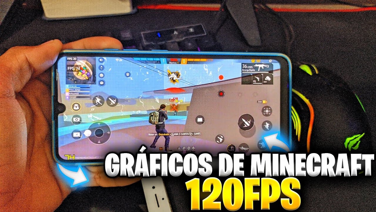 120 FPS é Gráfico os de MINECRAFT voltaram para o MOBILADOR | Free fire