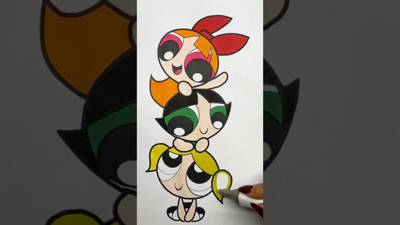 Coloring The Puff Girls 🌟 | #puffgirls #coloring #coloringtime #markers #funforkids