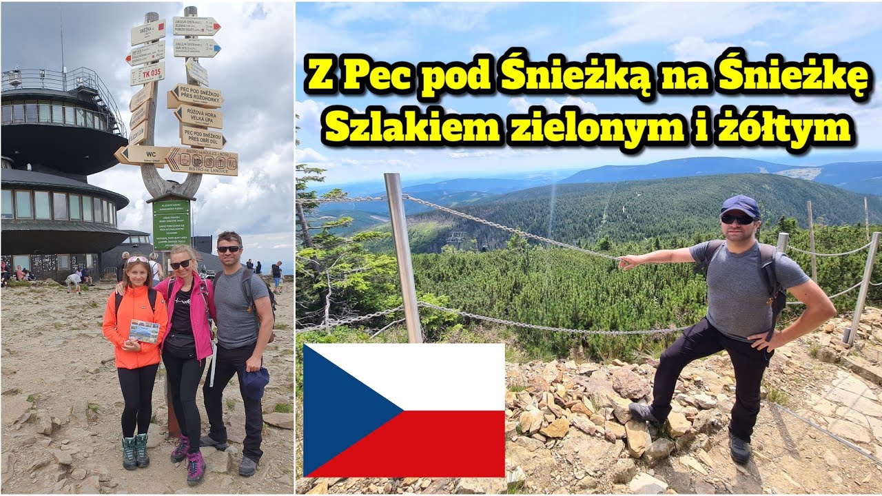 Śnieżka z Pecu pod Śnieżką w Czechach 🏔 szlak pieszy zielony i żółty - 6 km, 3 godziny - Czechy