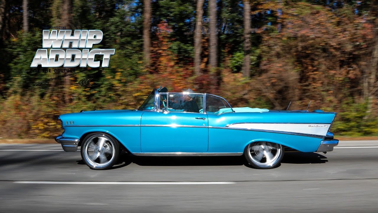 WhipAddict: $100k Baby Blue 57' Chevrolet Bel Air Convertible on Brushed 22s, New Motor, Atlanta, GA