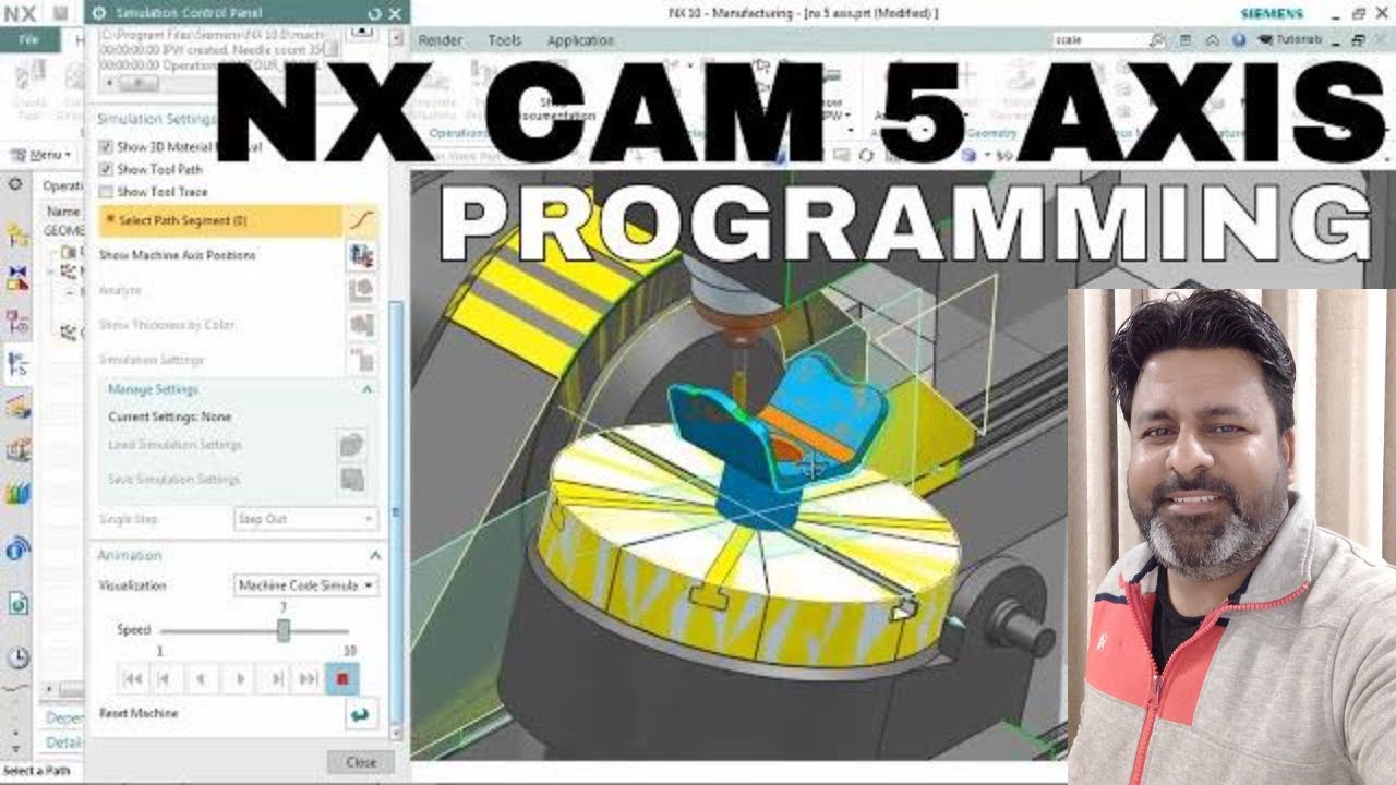 NX CAM 5 Axis Programming| nx 5 axis Introduction and Steup from start