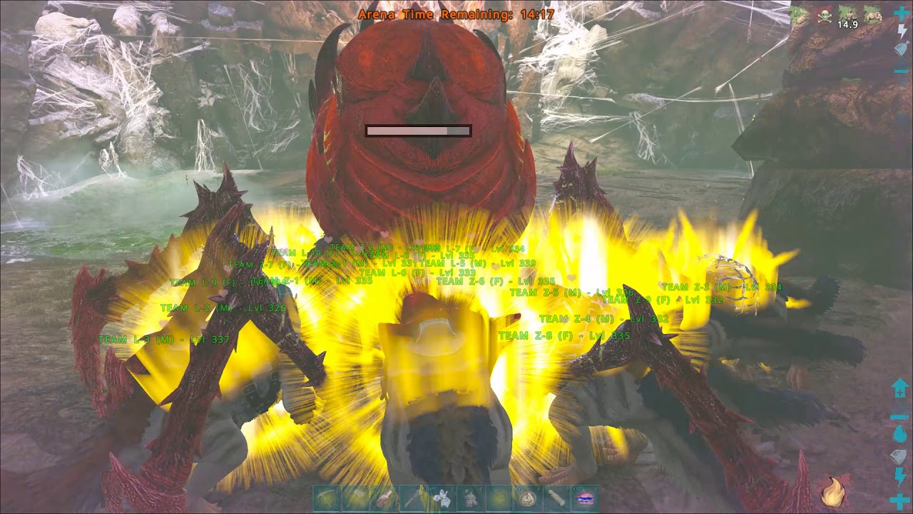 [Official PVE] Boss fight Alpha Broodmother with Therizinos