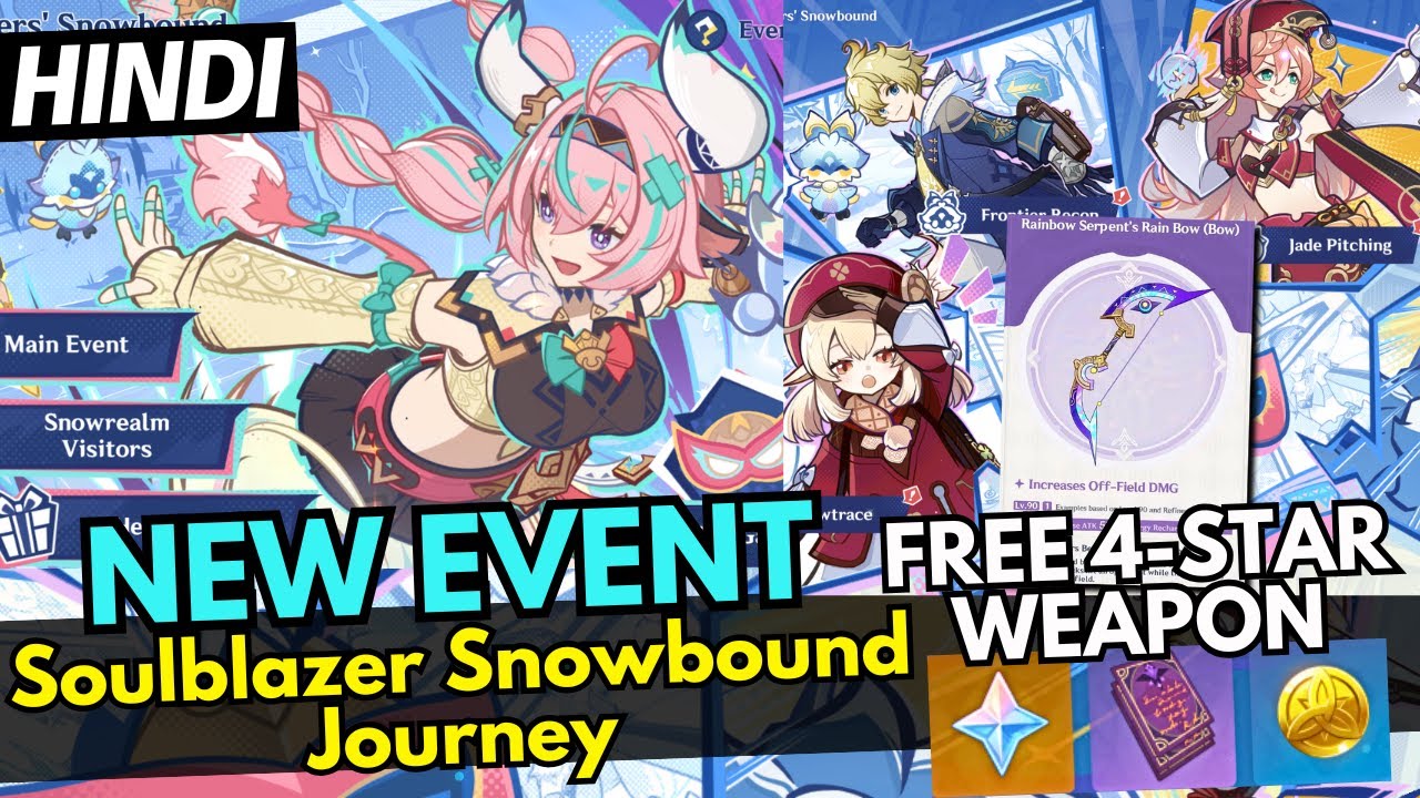 [Hindi] Genshin Soulblazer Snowbound Journey Event Guide | FREE 4-STAR Weapon & More Primogems..