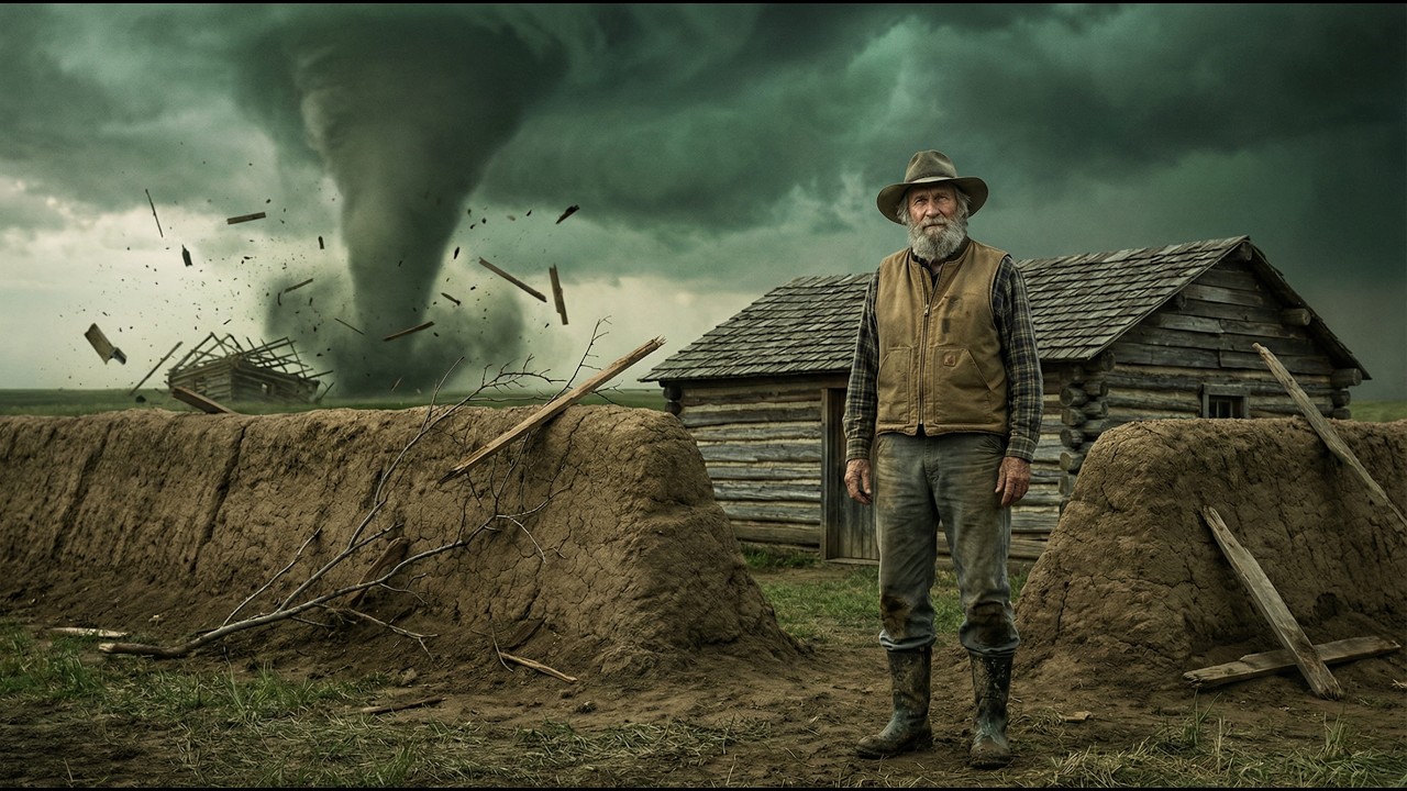 They Mocked Him For Building a Berm Around His Cabin — Until Tornado Came During Spring Storm