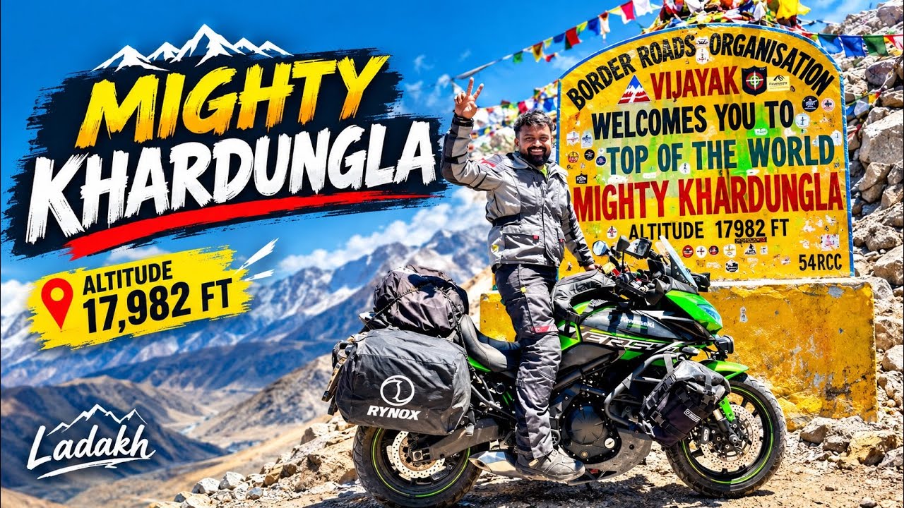 MIGHTY KHARDUNGLA | LEH TO HUNDER SAND DUNES & EPIC MOUNTAIN ROADS | LADAKH RIDE EP 15 | PG VLOGS