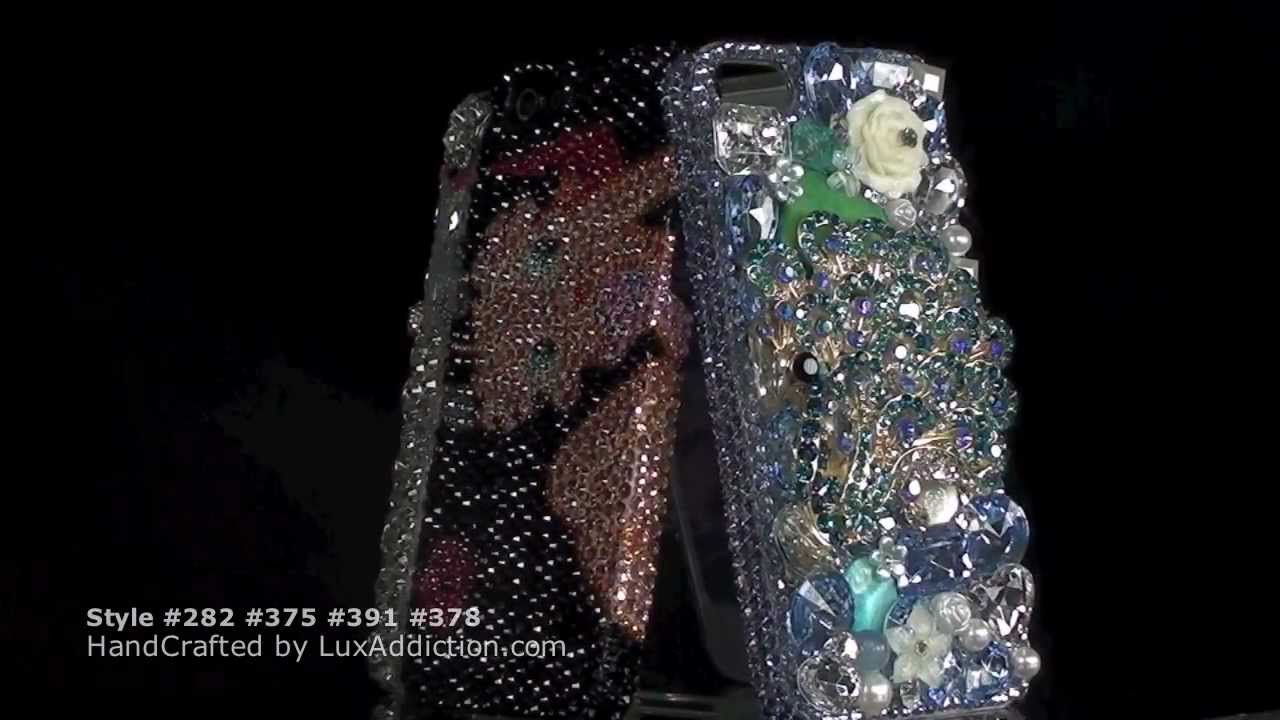 3D SWAROVSKI CRYSTAL DIAMOND BLING CASE for iphone 4 & iphone 5 by LUXADDICTION