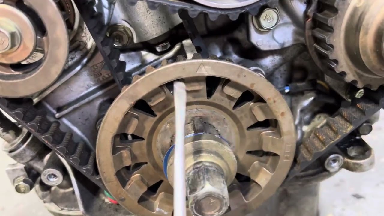 H22 timing belt mark and balance shaft mark top dead center