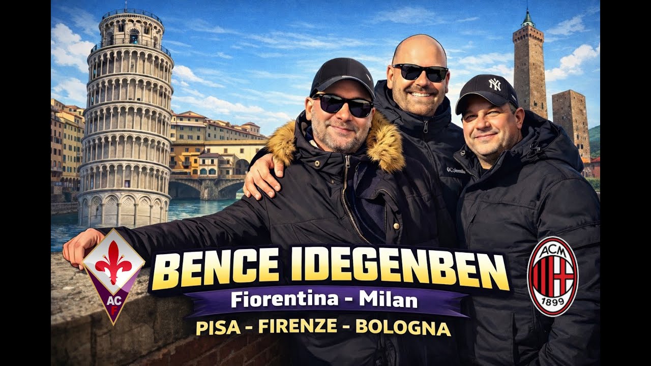 „Toszkán hétvége 🇮🇹 | Pisa – Firenze – Bologna + Fiorentina–Milan meccs