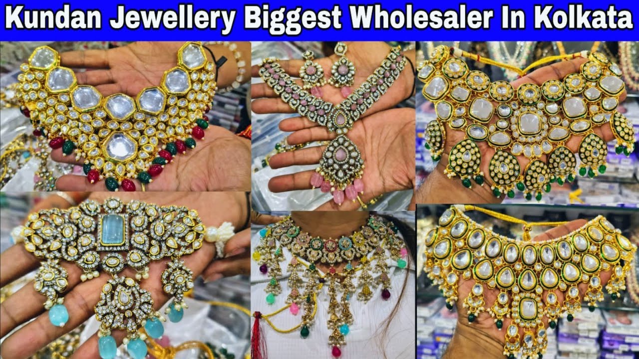 Kundan Jewellery Wholesale Market In Kolkata Barabazar || Biggest Imitation Jewellery Wholesaler ||