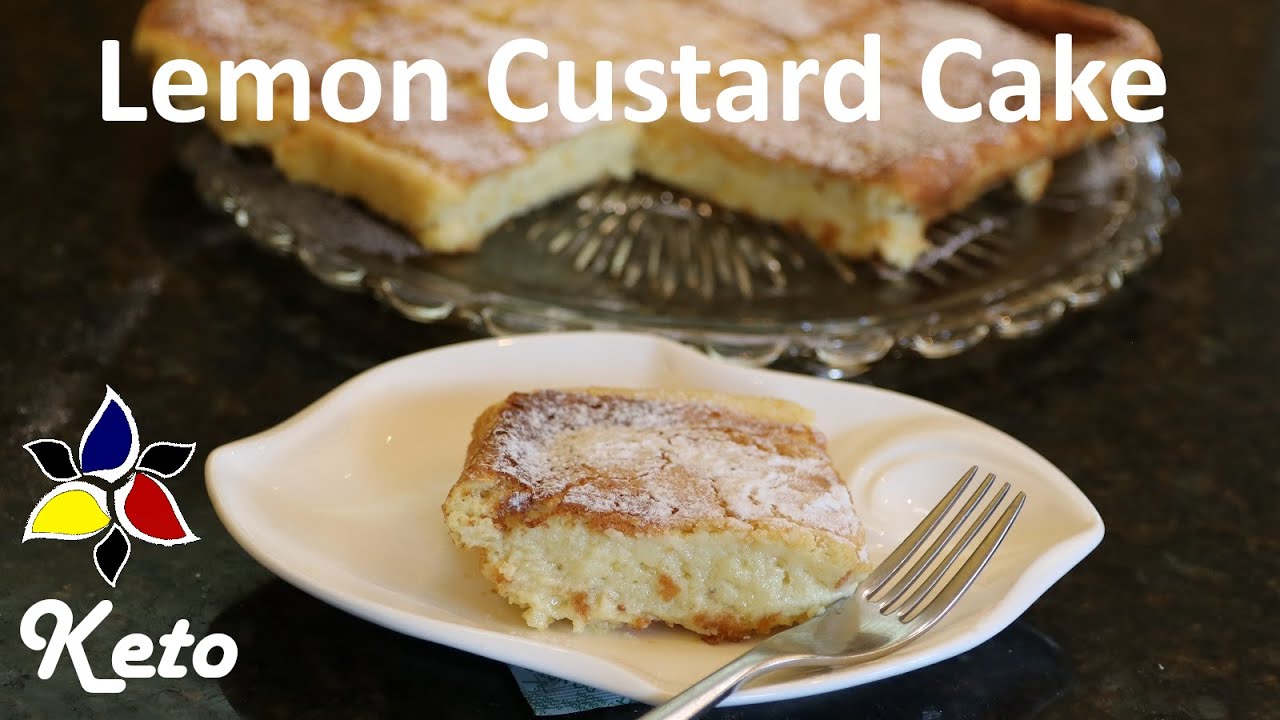 Lemon Custard Cake - keto, sugar free, gluten free