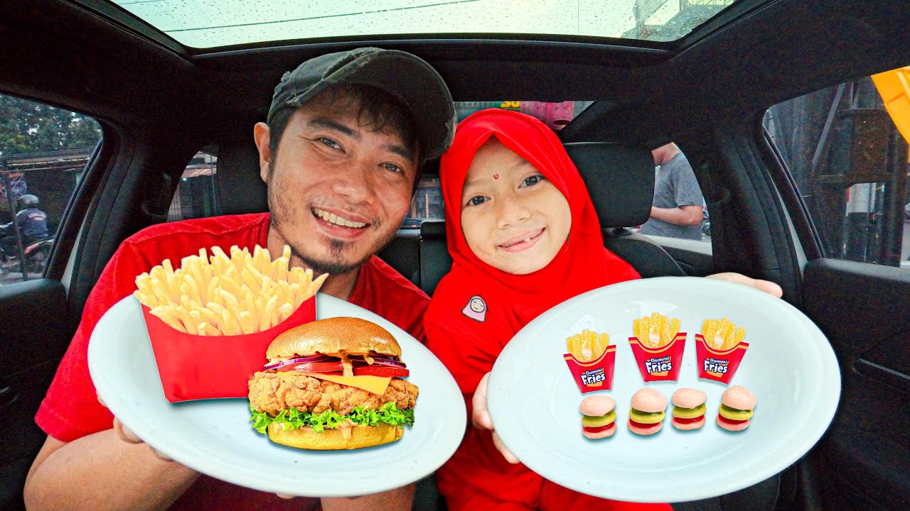 AQILA TANTANGAN MAKANAN ASLI VS JELLY