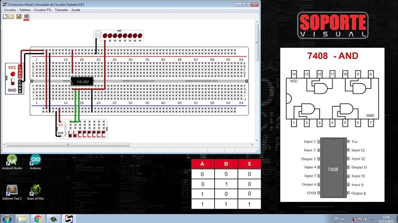 Simulando Compuertas lógicas - AND - OR - NOT - NAND - NOR - XOR