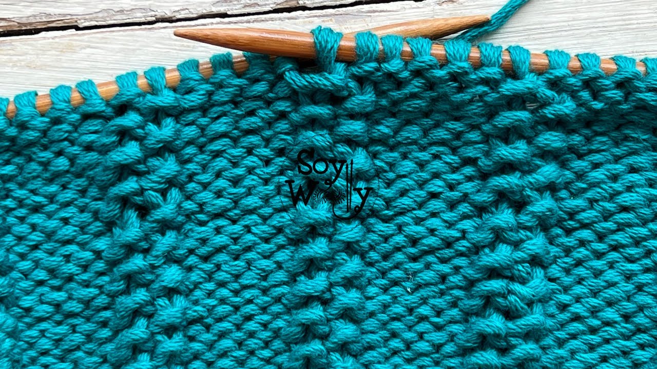 C&oacute;mo tejer el Punto El&aacute;stico Fantas&iacute;a en dos agujas (s&oacute;lo dos vueltas) - Soy Woolly