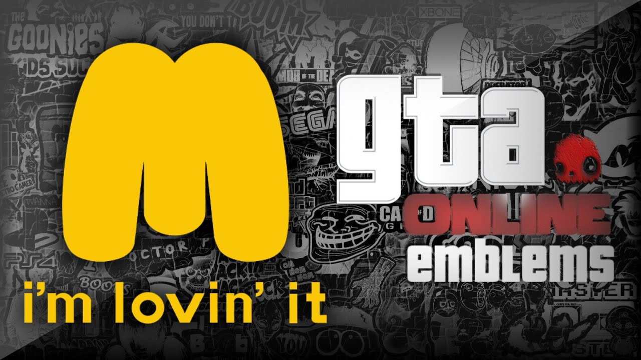 GTA V - I'm Lovin' It - Custom Crew Emblem Tutorial ( Grand Theft Auto 5 ) Screetch2009