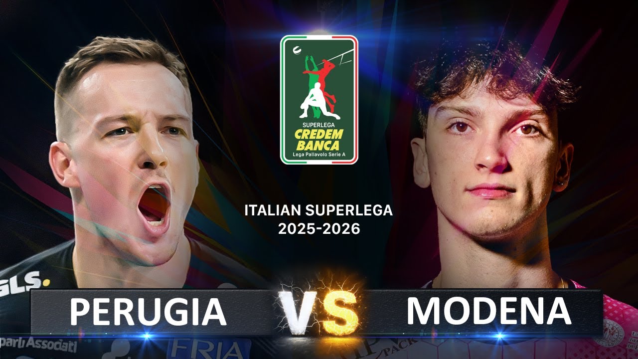 Perugia vs Modena | Italian Volleyball SuperLega 2025/2026