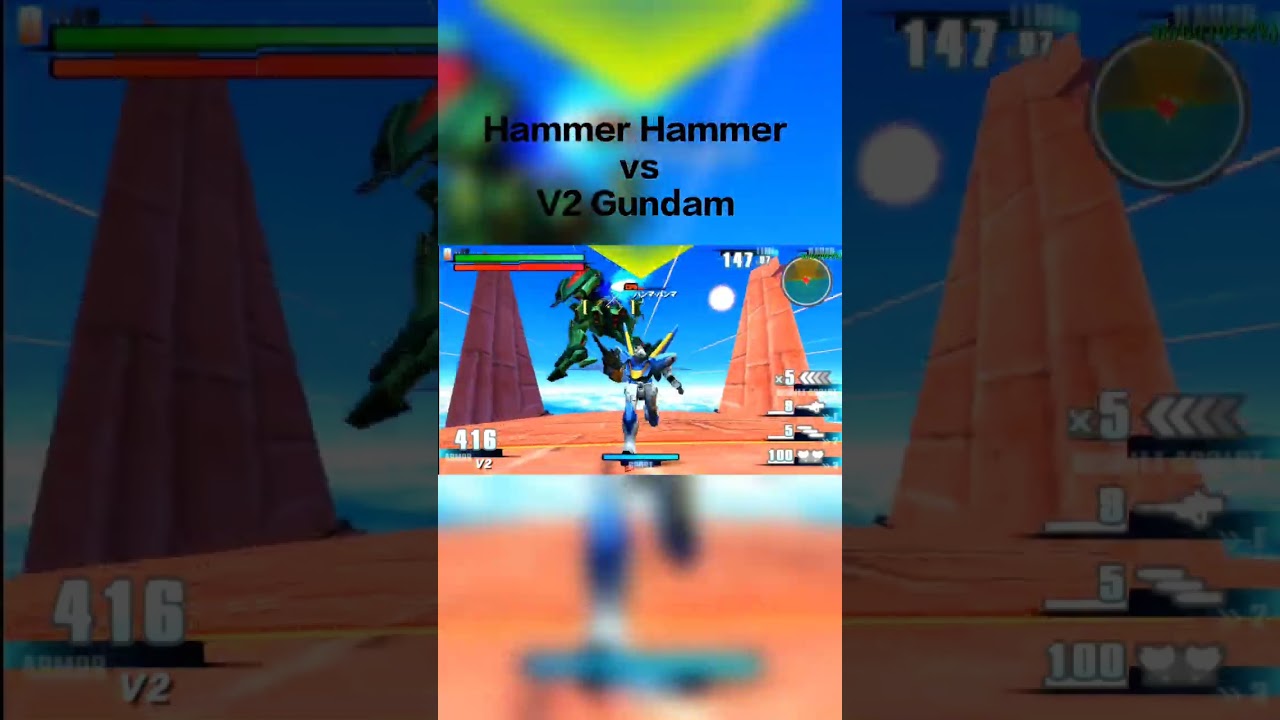 Hammer Hammer vs V2 Gundam #game #psp #emulator #v2gundam #hamerhamer #gundam