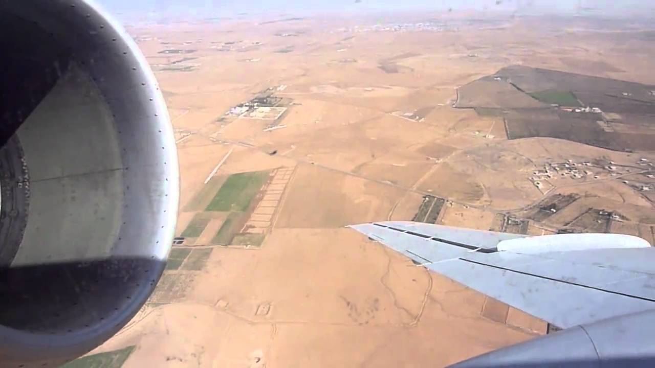 Takeoff from Damascus to Aleppo in a Syrianair Tupolev 134