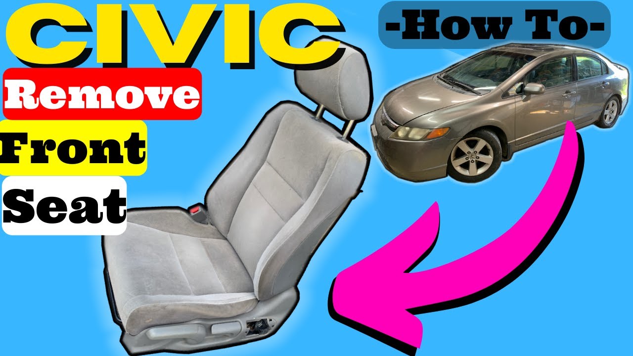Honda Civic: как снять переднее сиденье. Снятие. Водители с выездом. 2006, 2007, 2008, 2009, 2010...
