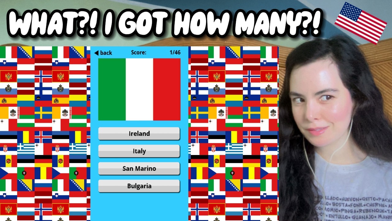 American Girl Does the European Flag Quiz