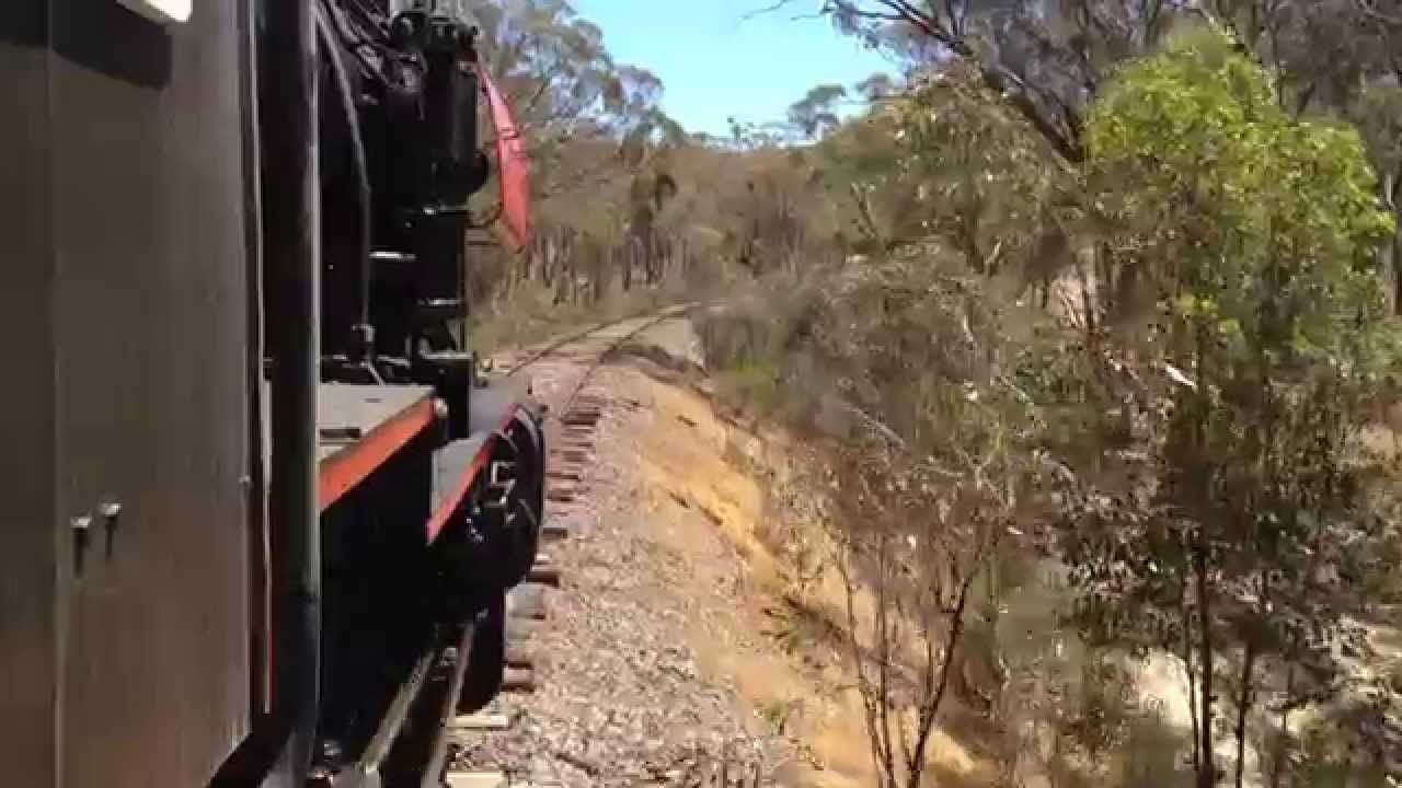 Cab ride on the Victorian Goldfields Railway J549 from Muckleford to Maldon
