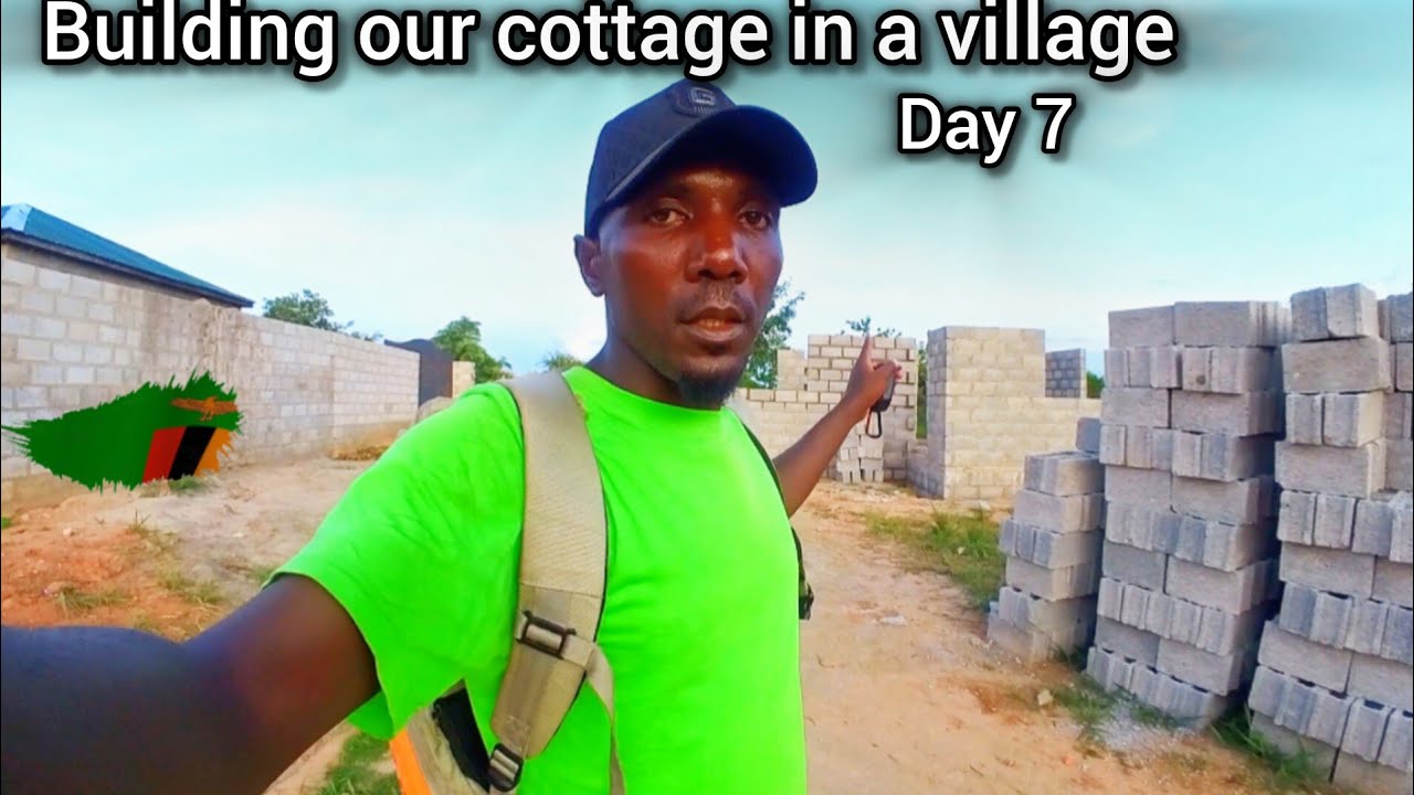 #day7 at the construction site building our  small cottage in a village called Kahale in Zambia