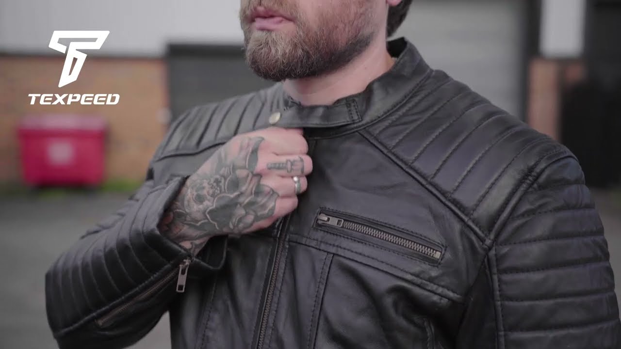 Texpeed Premium Men’s Black Leather Jacket – Biker Style | Full Overview