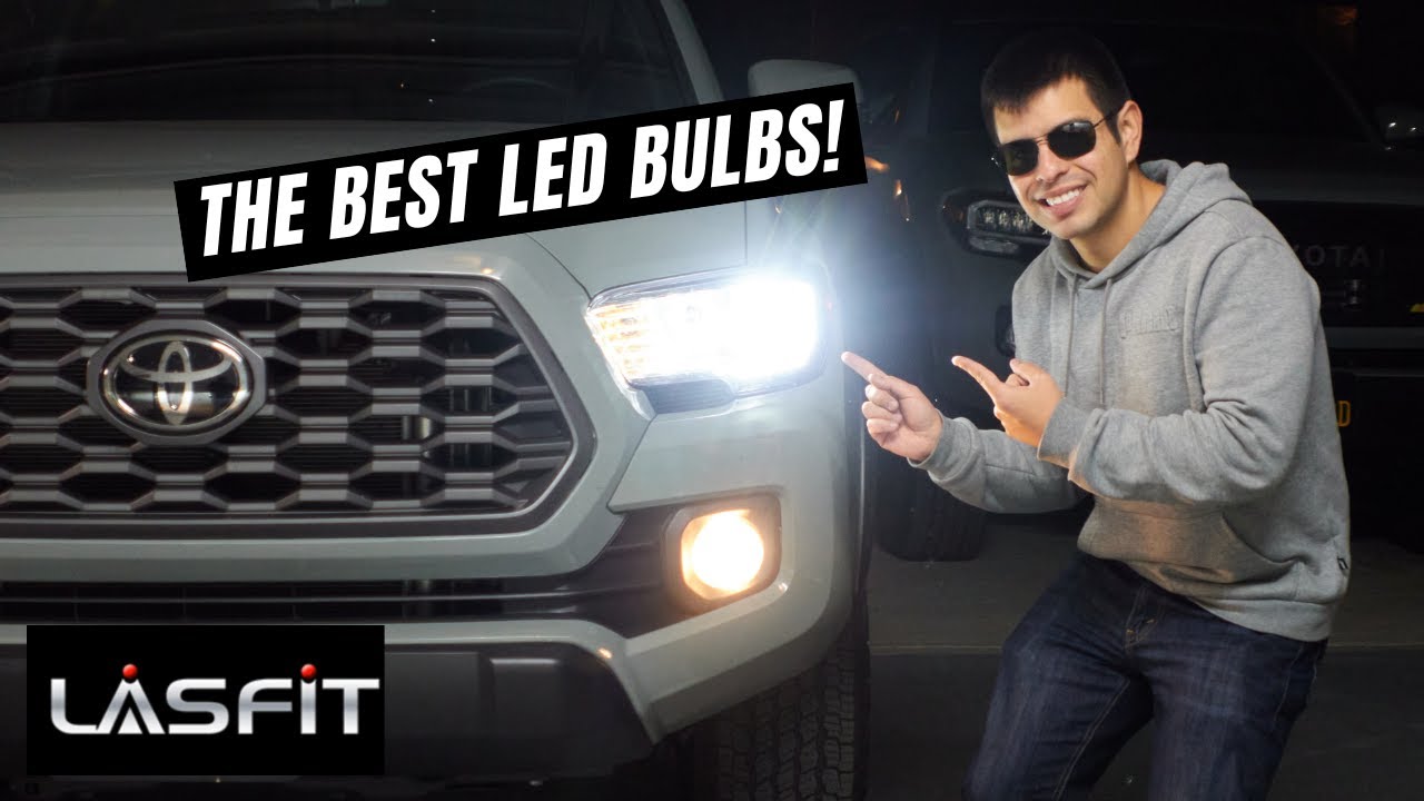 Tacoma LED Headlight Bulbs - 2016 - 2023 Tacoma Headlight Bulb Upgrade (Lasfit LED bulbs install)