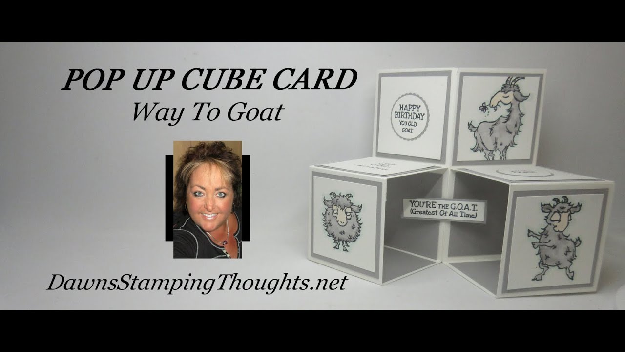 POP UP CUBE CARD  Way To Goat