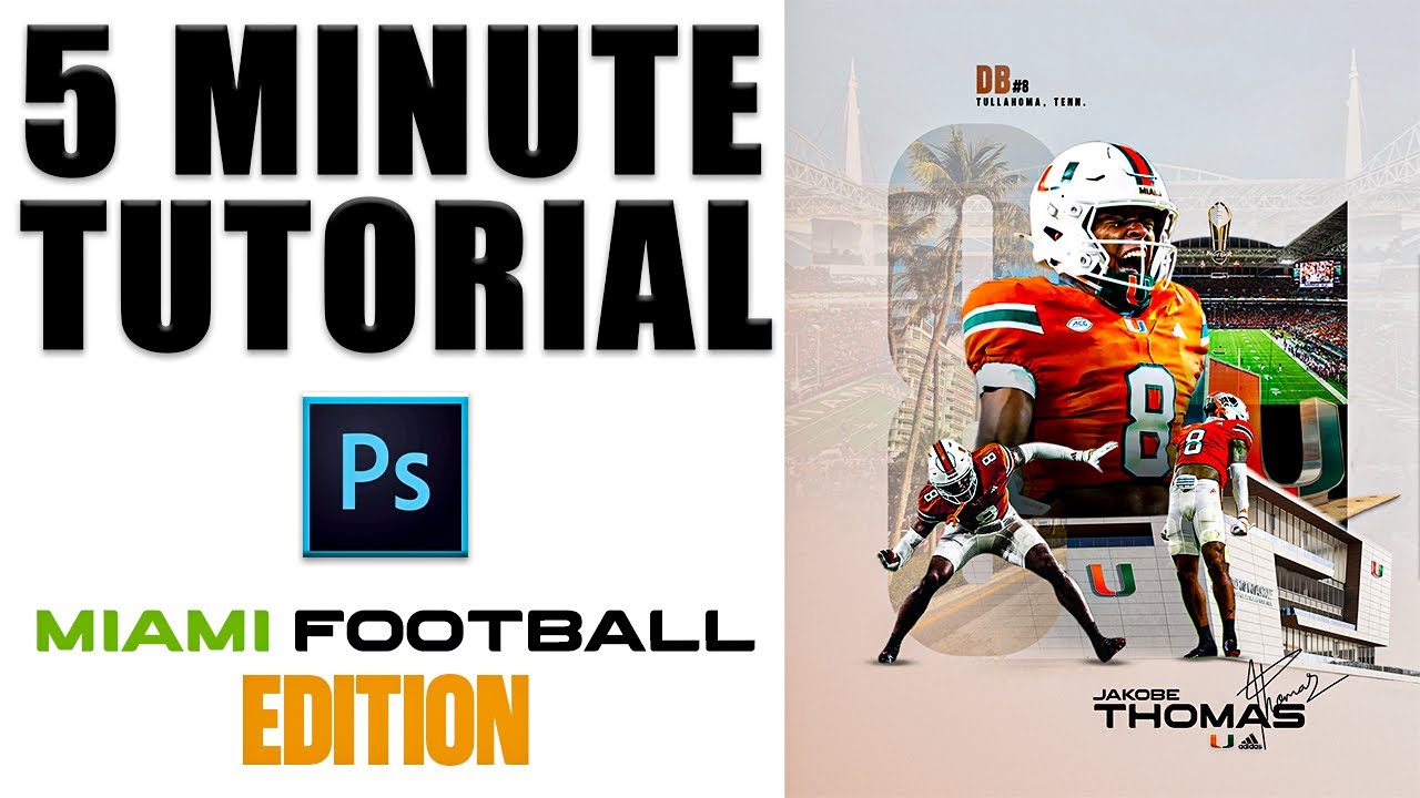 5 Minute Photoshop Tutorial: Miami Football Edition