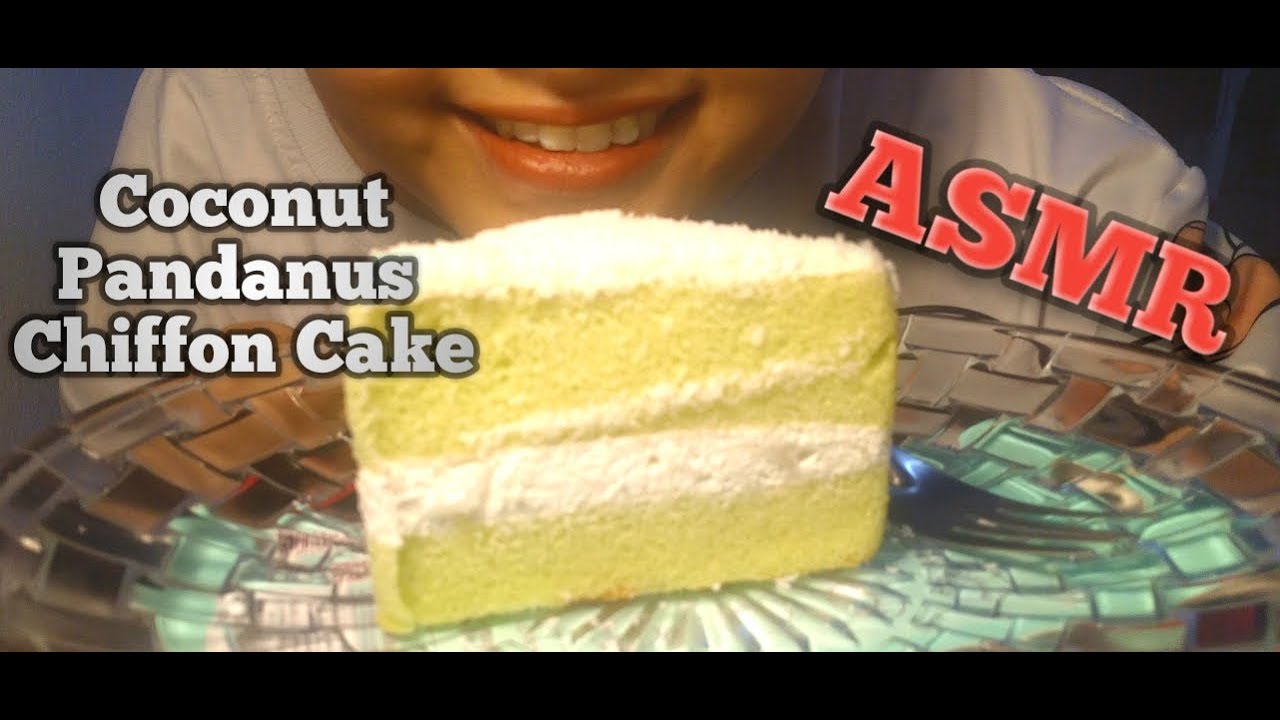 #ASMR Coconut Pandanus Chiffon Cake Mukbang 🙂