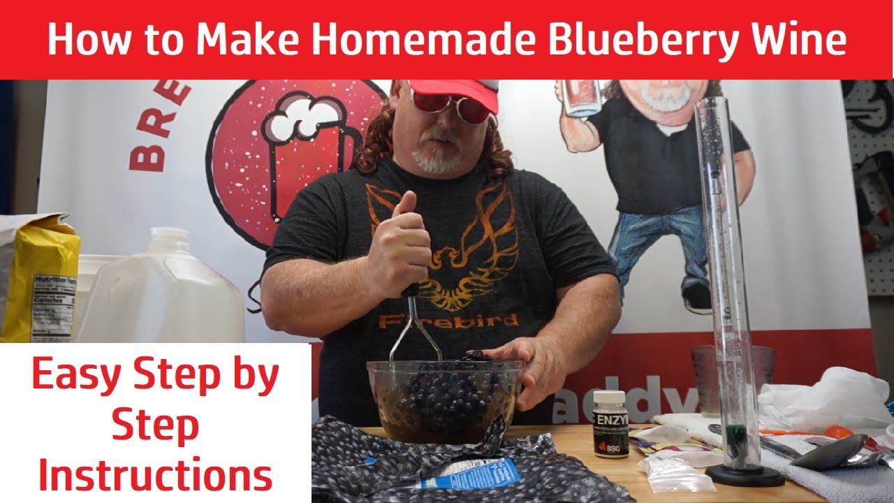 Brewing Daddy - How to Make Homemade Blueberry Wine from Fresh Fruit Full Instructions - Part 1