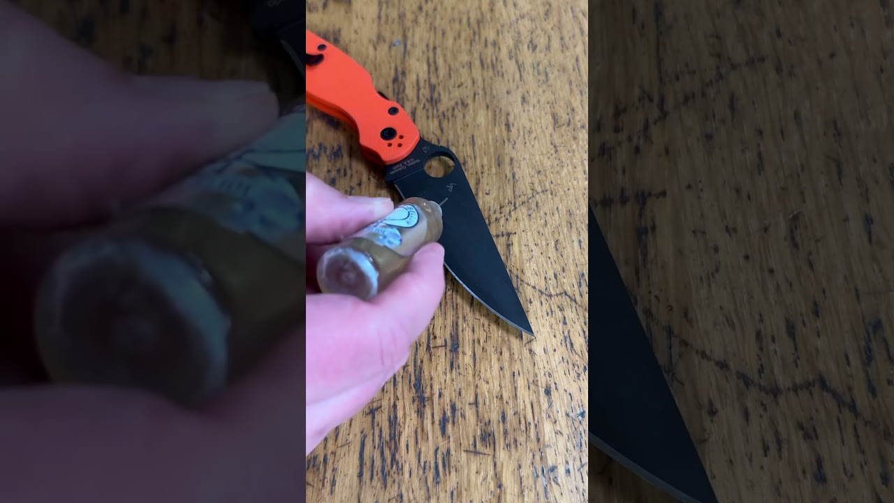 How to remove marks from Spyderco DLC coated blades #spyderco