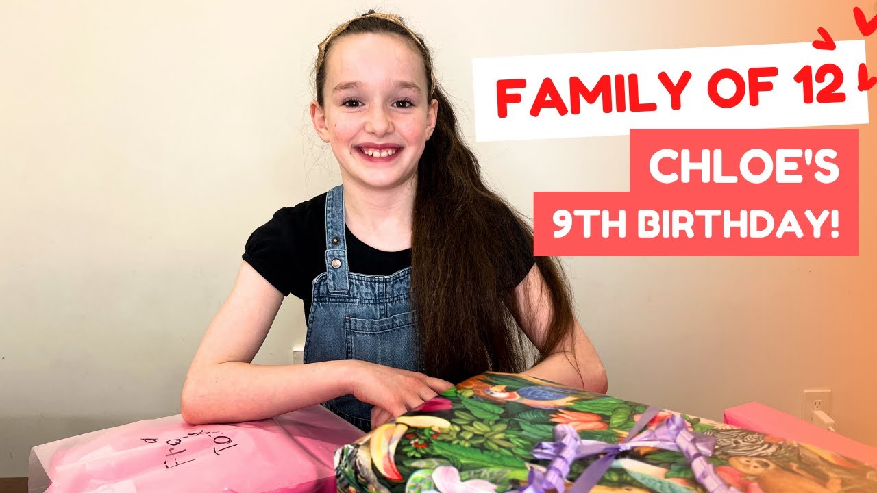 Семья из 12 человек ❤️ 9-й день рождения Хлои!