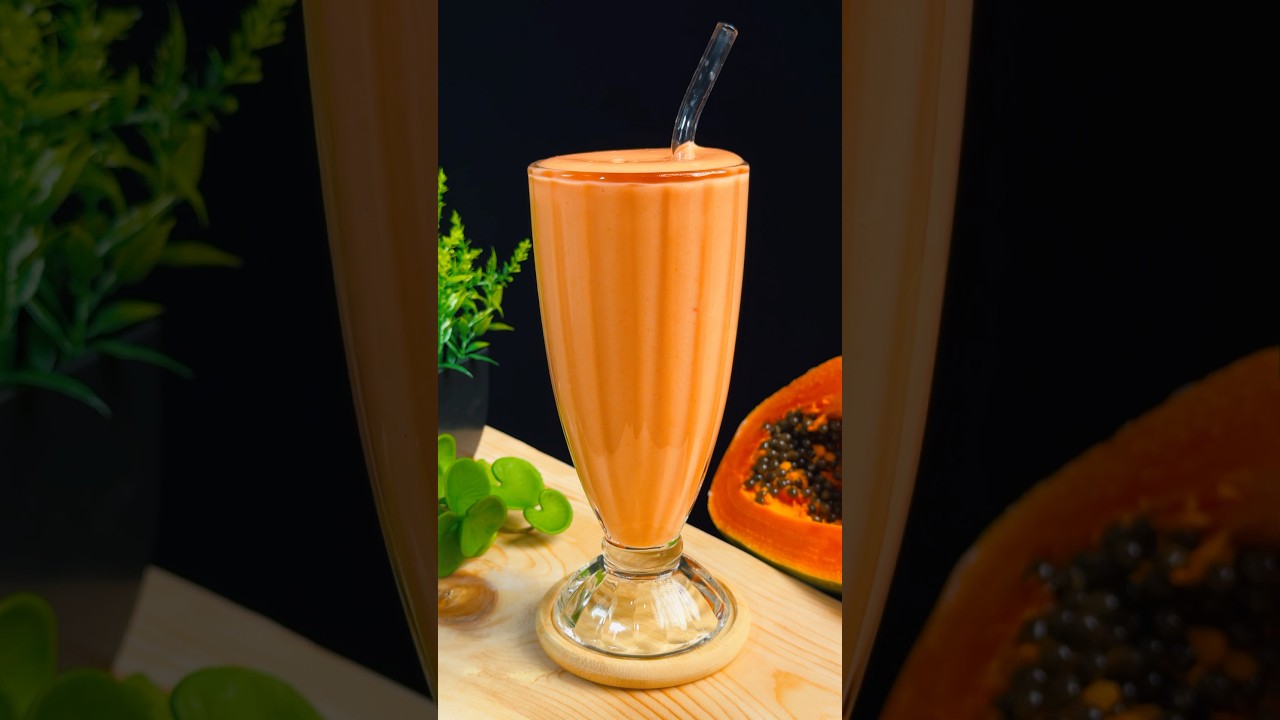Papaya Milkshake #asmr #cooking #indianasmr