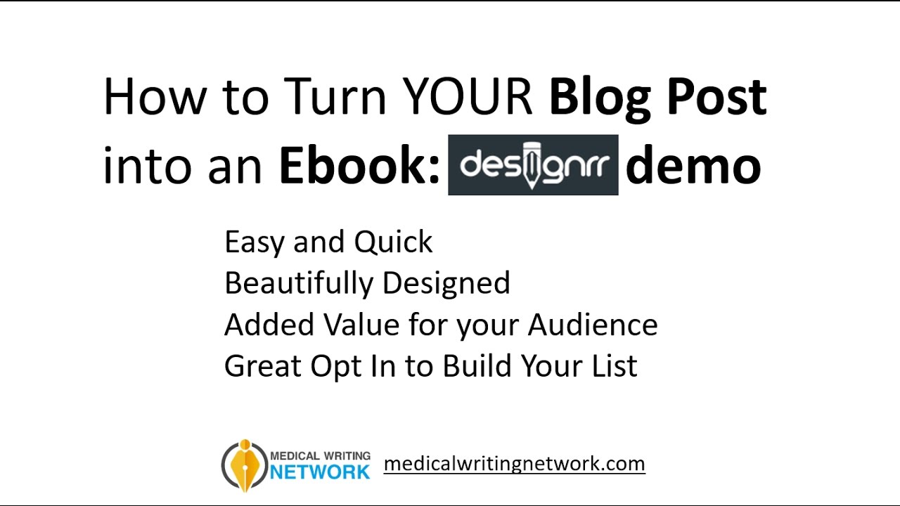 How to Turn a Blog Post into an Ebook - Designrr demo
