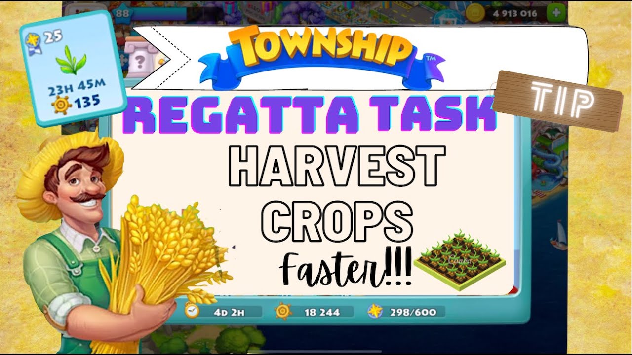 Township Regatta Tip || Complete Harvest Task Faster!🌾