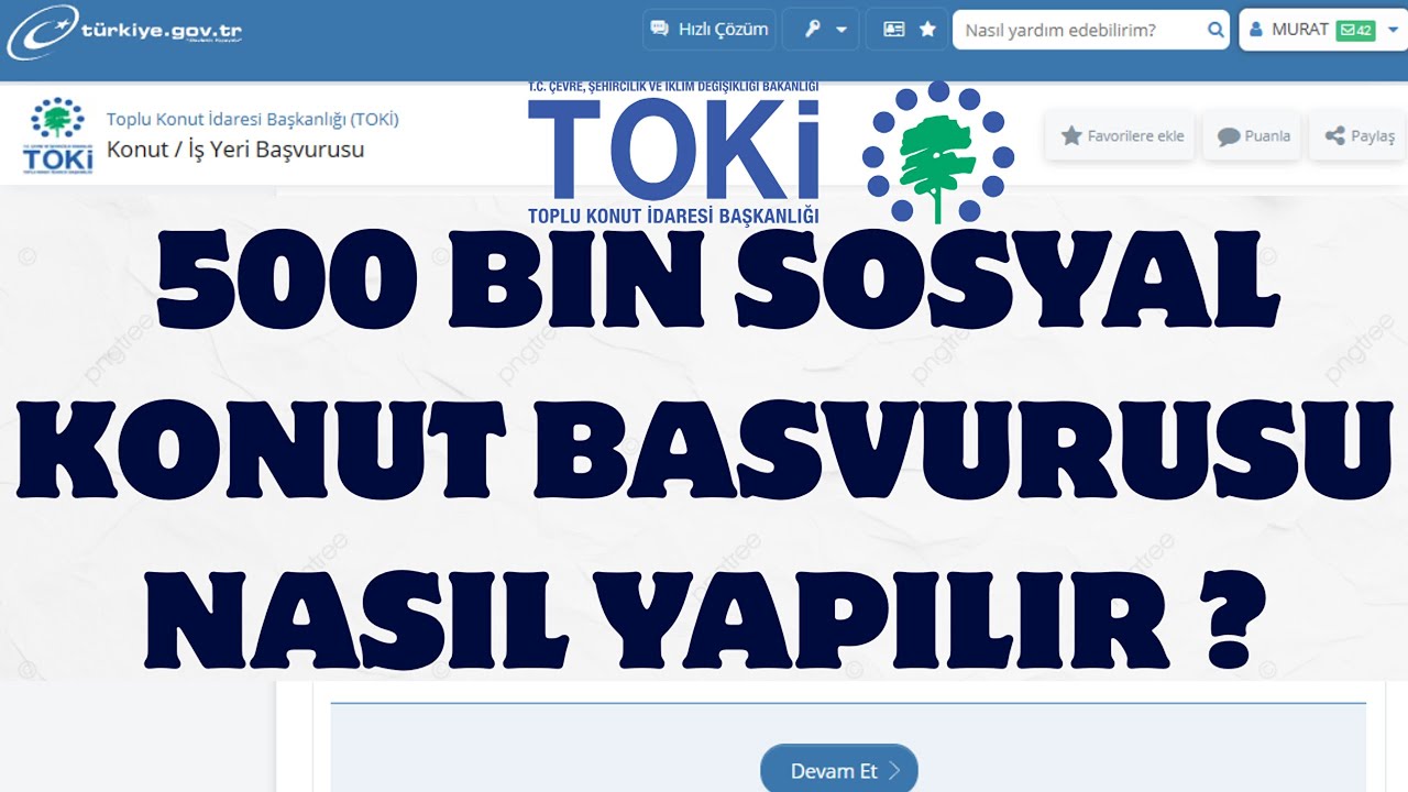 e-Devletten Toki 500 Bin Sosyal Konut Projesi Başvurusu Nasıl Yapılır ? Başvuru Adımları 2025