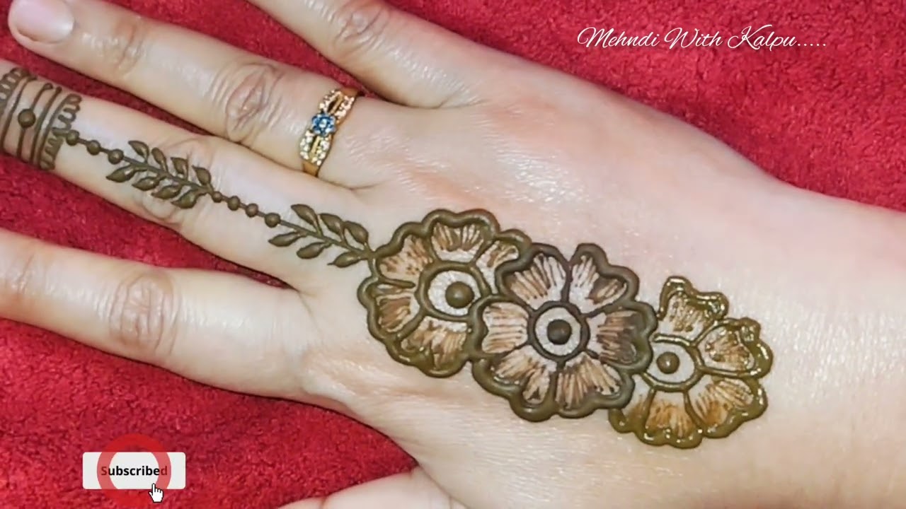Simple and easy mehndi design #mehndi #henna #easydisign 