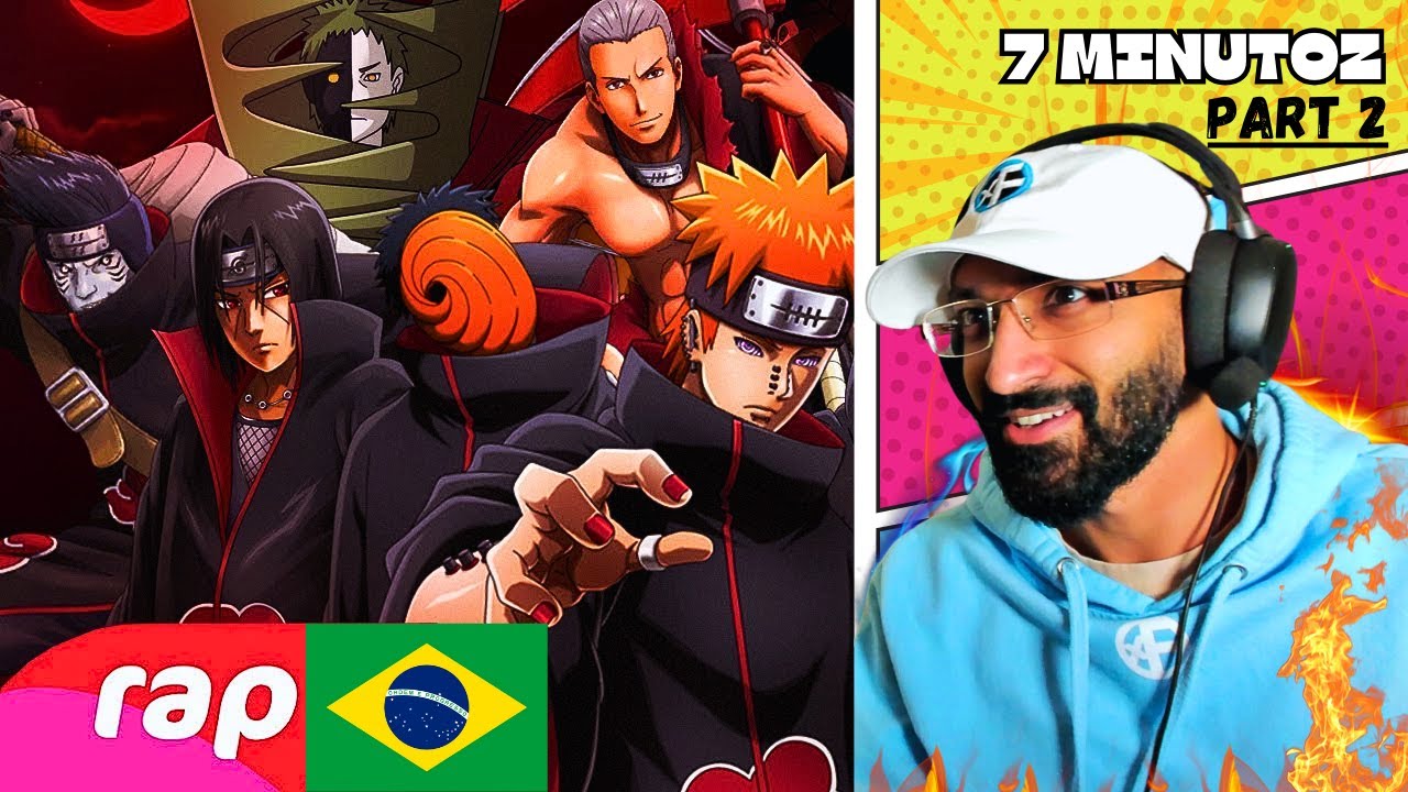 (7 Minutoz) Rap da Akatsuki | Canadian REACTs to Brazil Geek! | NERD HITS