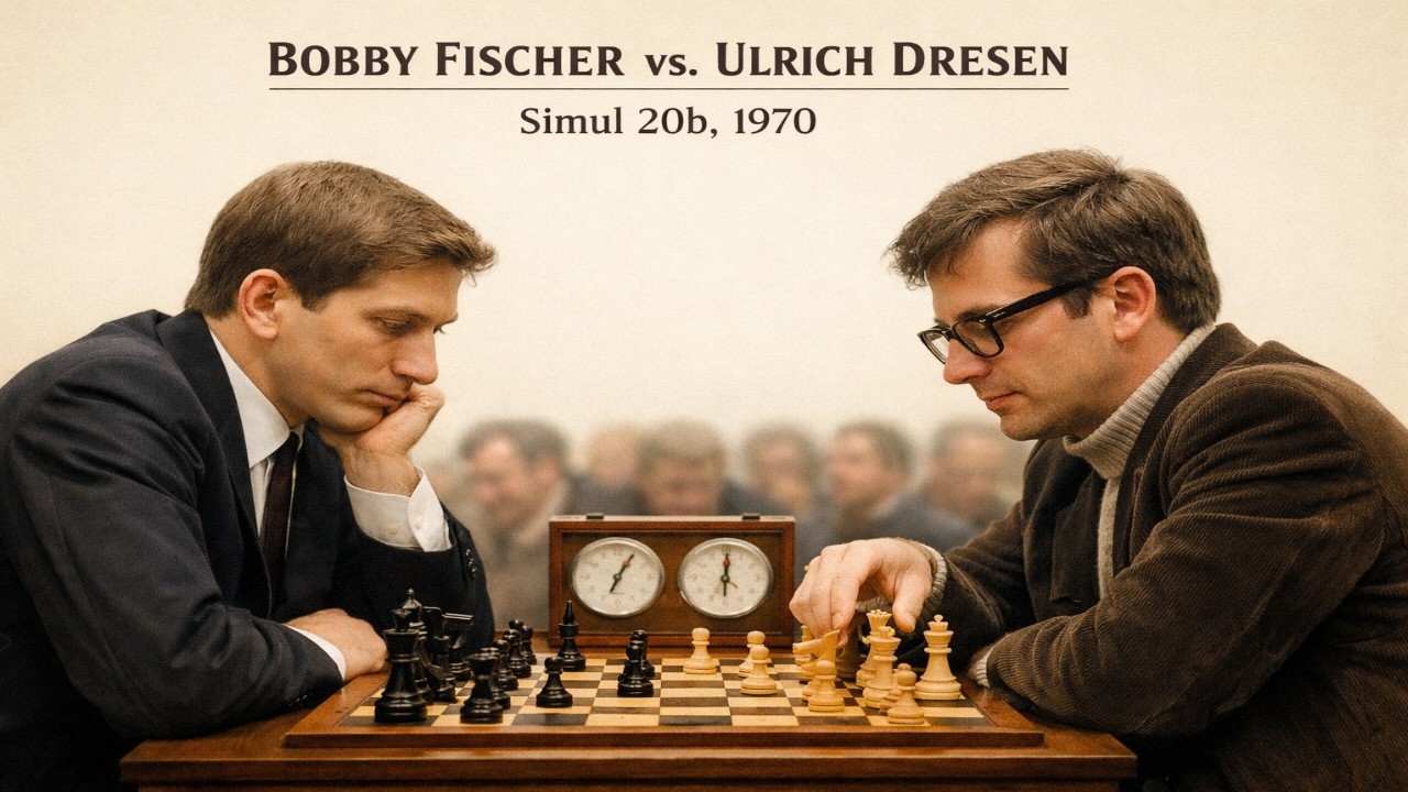 Bobby Fischer vs Ulrich Dresen • Simul 20b, 1970