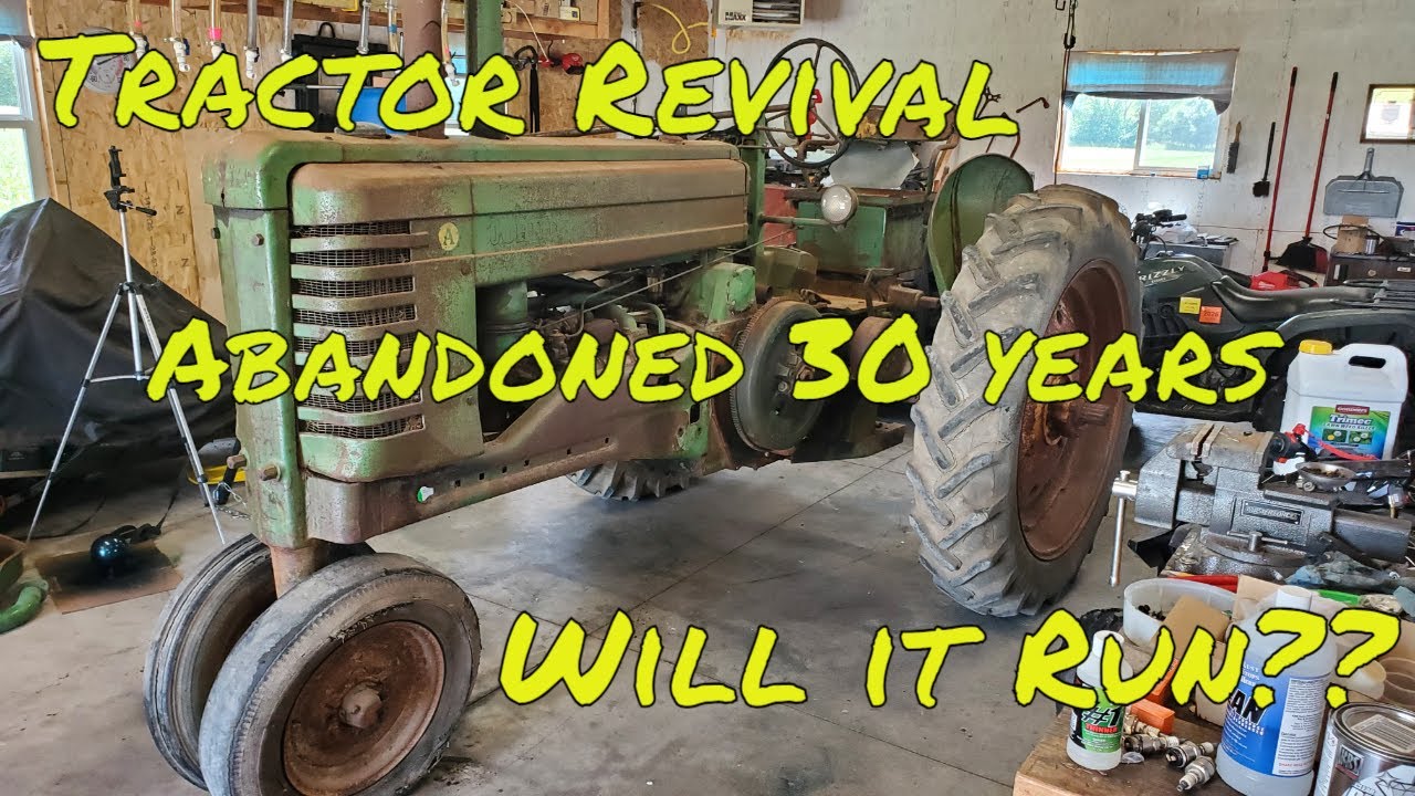 Tractor Revival Sitting 30 Years Will it Run? (John Deere A) #tractor #tractorvideo #johndeere