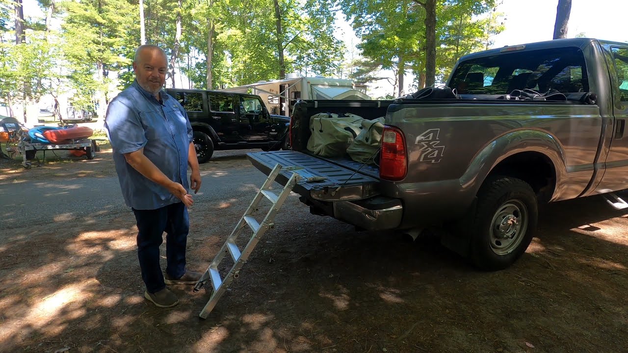 Randy Reviews The Westin Tailgate Ladder And Tailgate Strut - Cheap Truck Tailgate Upgrades!