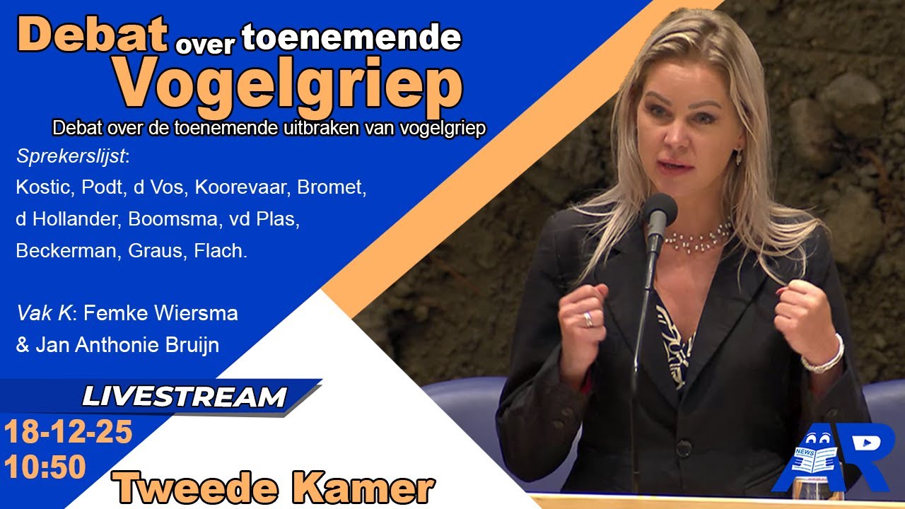 Terugkijken: Debat over de toenemende uitbraken van vogelgriep - Tweede Kamer