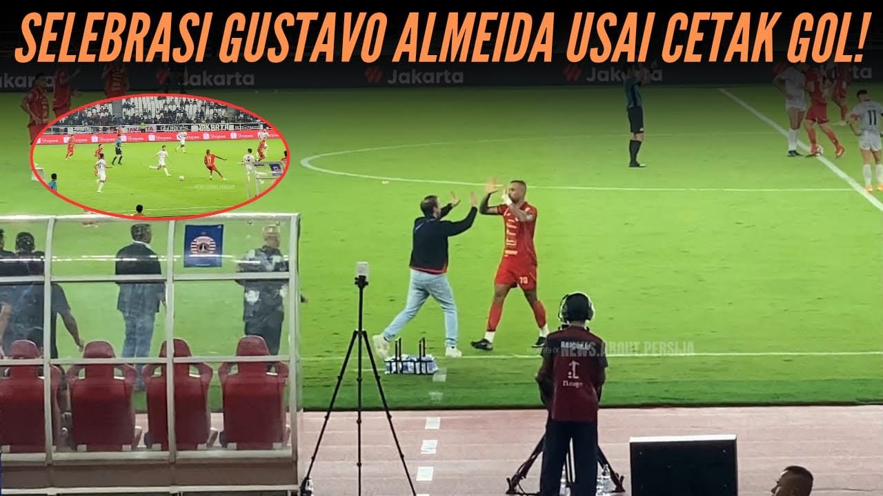 SELEBRASI GUSTAVO ALMEIDA USAI CETAK GOL UNTUK PERSIJA LAGA KONTRA MADURA‼️