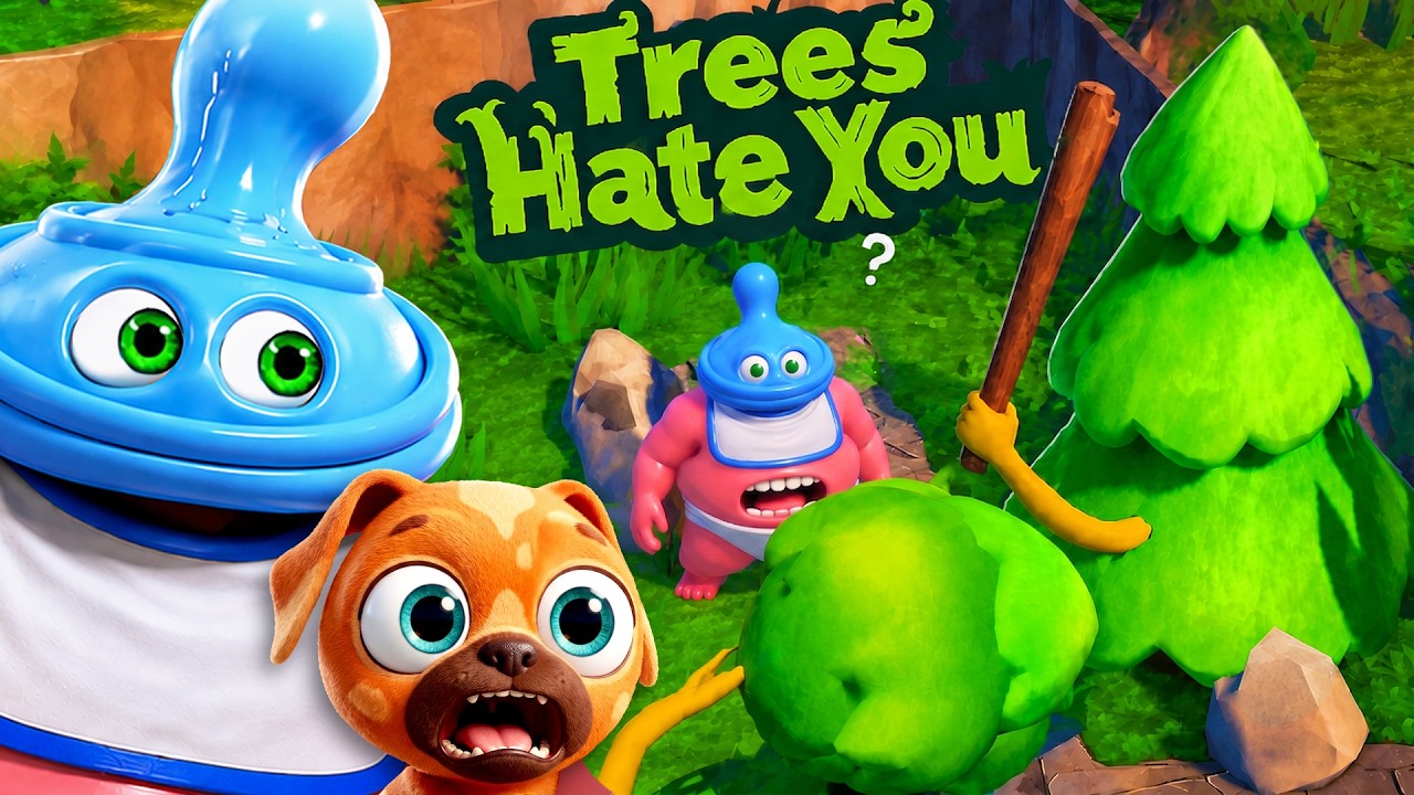 Binky Drinky & Chompy Chasey Plays : TREE HATE YOU!