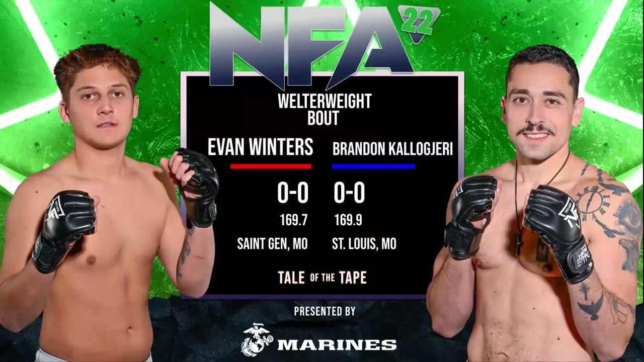 #NFA Nemesis 22 amateur #MMA bout 01 Brandon Kallogjeri vs Evan Winters