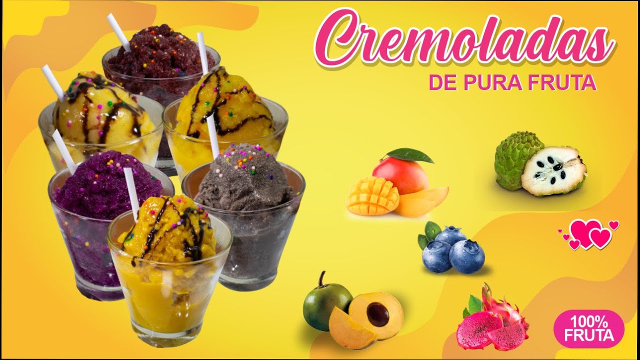 🔥 Como PREPARAR las CREMOLADAS DE FRUTAS Mango, Lúcuma, Chirimoya,  Pitahaya | COMIDA PERUANA 🤤🥵❤️🇵🇪