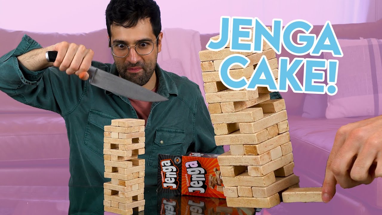 Making a JENGA Cake You Can Actually Play! &bull; JonnyCakes