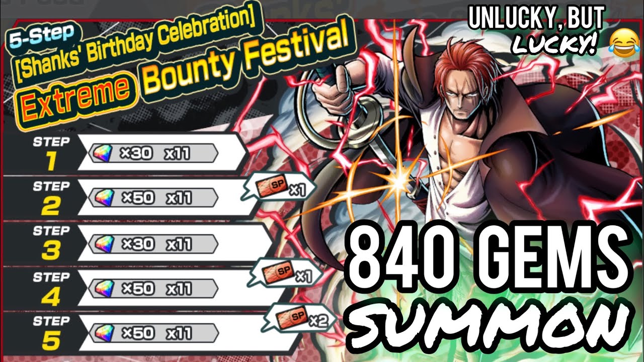 HB EX SHANKS SUMMON - my luckiest EX rerun summoning video I guess 🤭 | ONE PIECE Bounty Rush (OPBR)